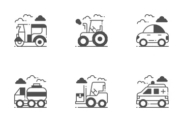 Veículo de transporte Pacote de Ícones