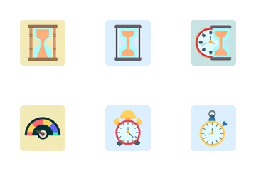 Velocímetro y tiempo Paquete de Iconos