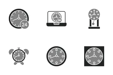 Velocímetro y tiempo Paquete de Iconos