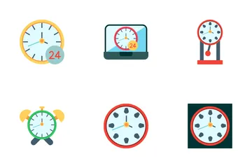 Velocímetro y tiempo Paquete de Iconos