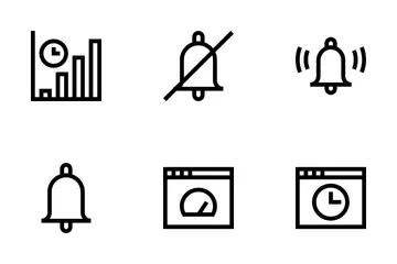 Velocímetro y tiempo Paquete de Iconos