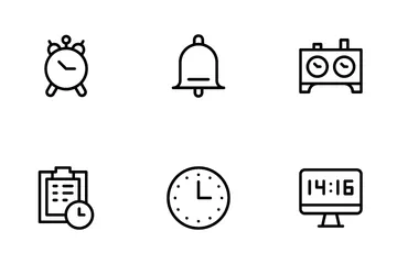 Velocímetro y tiempo Paquete de Iconos