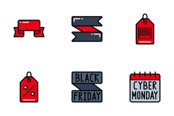 Saldi (Black Friday) - Riempimento luminoso Icon Pack