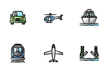 Verkehr und Transport Symbolpack