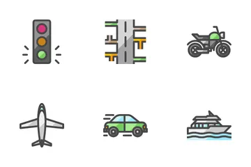 Verkehr und Transport Symbolpack