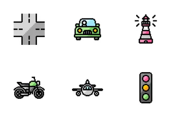 Verkehr und Transport Symbolpack