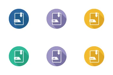 Verschiedene Dateiformate Symbolpack