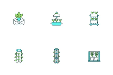 Vertical Farming And Hydroponics Icon Pack