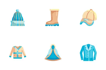 Accessoires de vêtements d'automne Pack d'Icônes