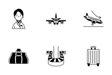 Viajar de avião Icon Pack