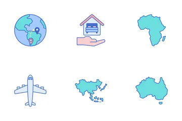 Viaje al extranjero Paquete de Iconos