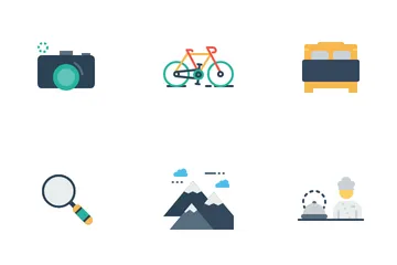 Viajes y hoteles Paquete de Iconos