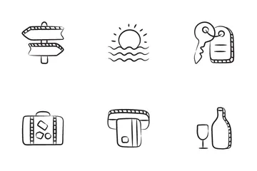 Viajes y hoteles Paquete de Iconos