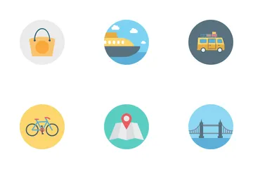 Viajes y excursiones Icon Pack