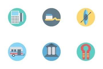 Viajes y excursiones Paquete de Iconos