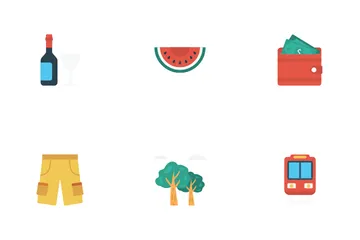 Viajes y excursiones Paquete de Iconos