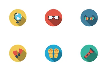 Viajes y excursiones Paquete de Iconos