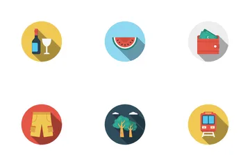 Viajes y excursiones Paquete de Iconos