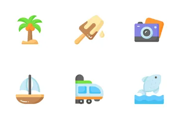 Viajes y verano Paquete de Iconos