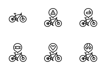 Vida de ciclismo BTT Icon Pack