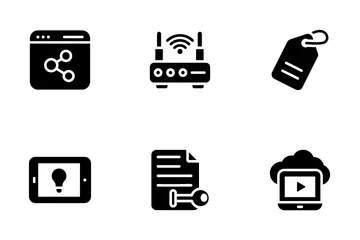 Video blogging e copywriting Icon Pack