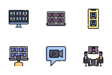 Video Conference Icon Pack