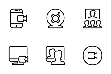 Video conferencia Icon Pack