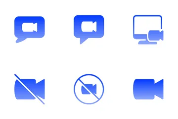 Video conferencia Icon Pack