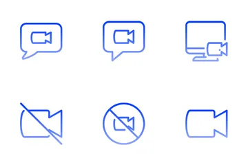 Video conferencia Icon Pack