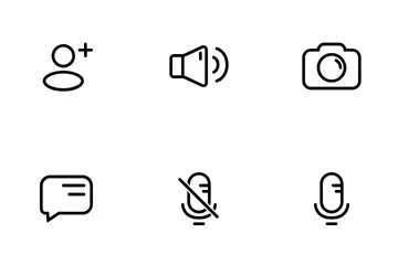 Video Conversation Icon Pack