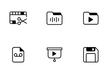 Vídeo e áudio Pacote de Ícones