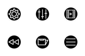 Video Player Solid Icon Icon Pack