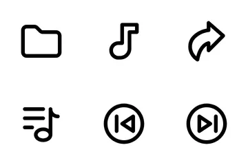 Video Player UI Basic Icon Pack