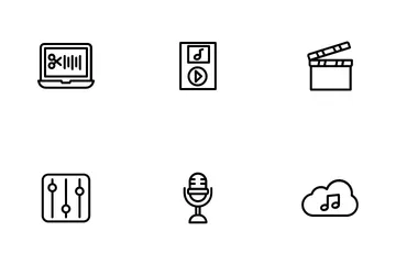 Video und Audio Symbolpack