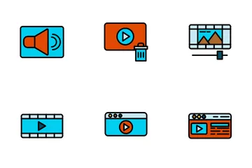 Video und Audio Symbolpack