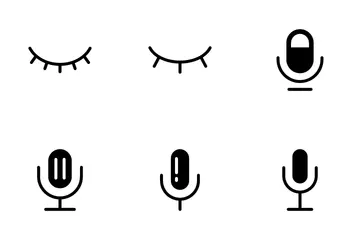Videoanruf und Mikrofon Symbolpack
