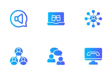 Video conferencia Icon Pack