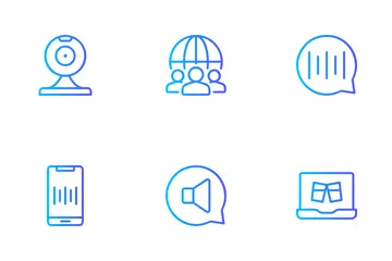 Video conferencia Icon Pack