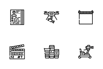 Videoproduktion und -erstellung Symbolpack