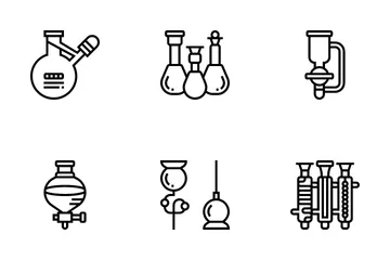 Vidraria de laboratório Pacote de Ícones