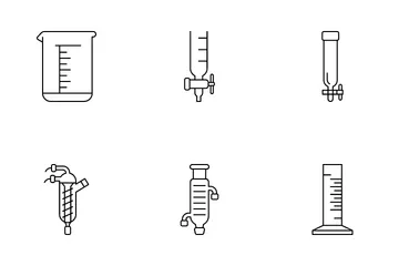 Vidraria de laboratório Pacote de Ícones