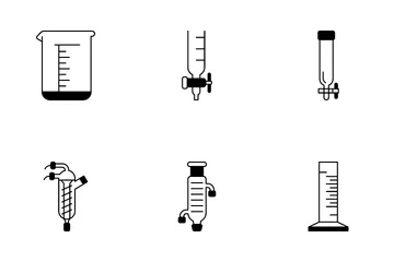 Vidraria de laboratório Pacote de Ícones