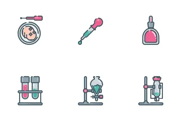 Vidraria de laboratório Pacote de Ícones