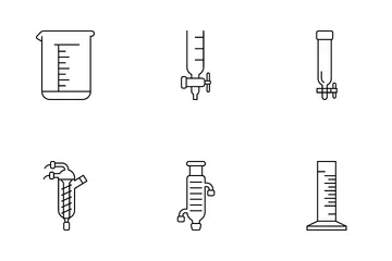 Vidraria de laboratório Pacote de Ícones