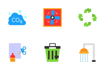 Mode de vie durable Icon Pack