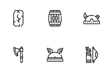 Viking Ancient Culture Icon Pack