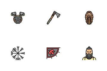 Viking Medieval Norse Helmet Icon Pack