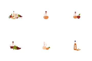 Vinegar In Glass Bottles Icon Pack