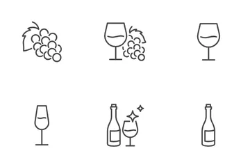 Vinho Pacote de Ícones