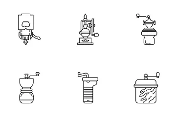Vintage Coffee Grinder Icon Pack